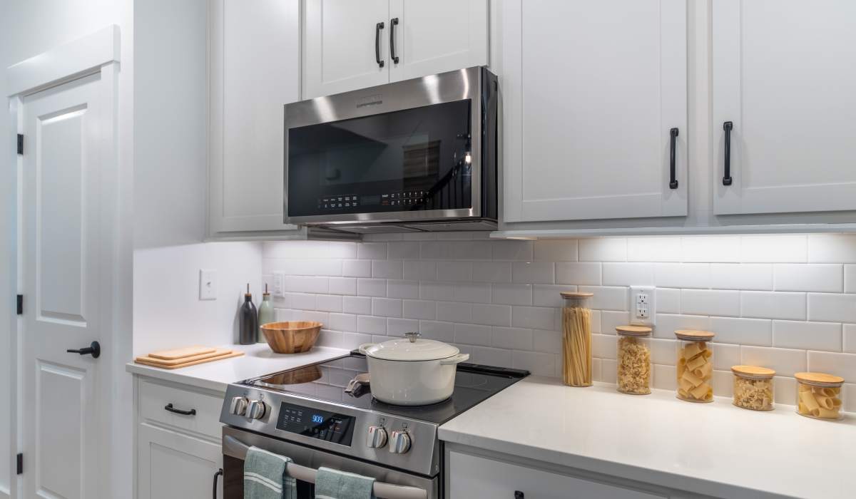 Kitchen with Stainless Steel Appliances at One West End in Charlotte, North Carolina