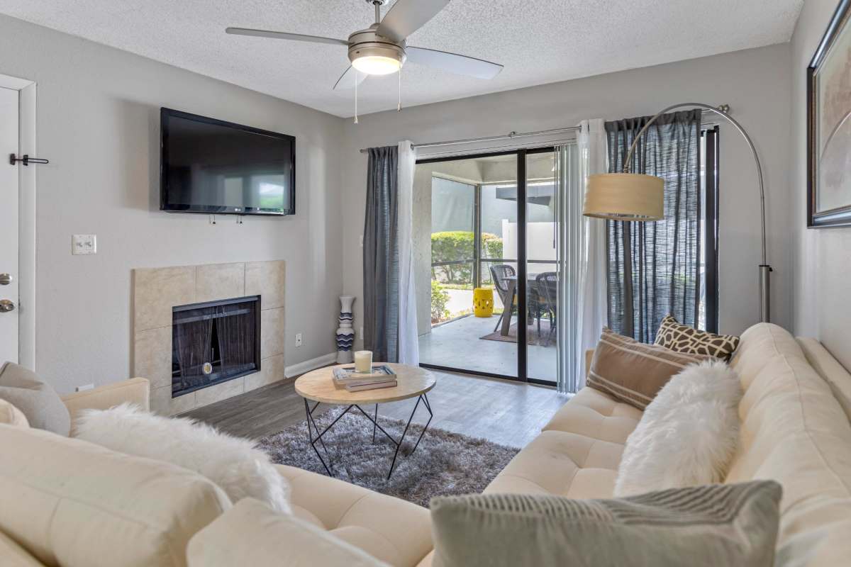 Living room at Stella Boca Raton Apartments, Boca Raton, Florida