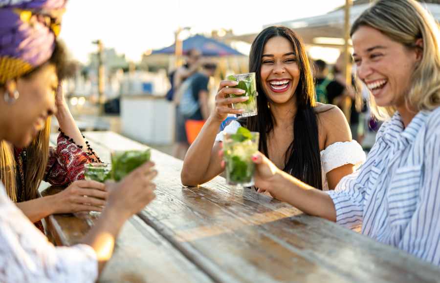 Friends enjoying a drink near Avila in Oviedo, Florida