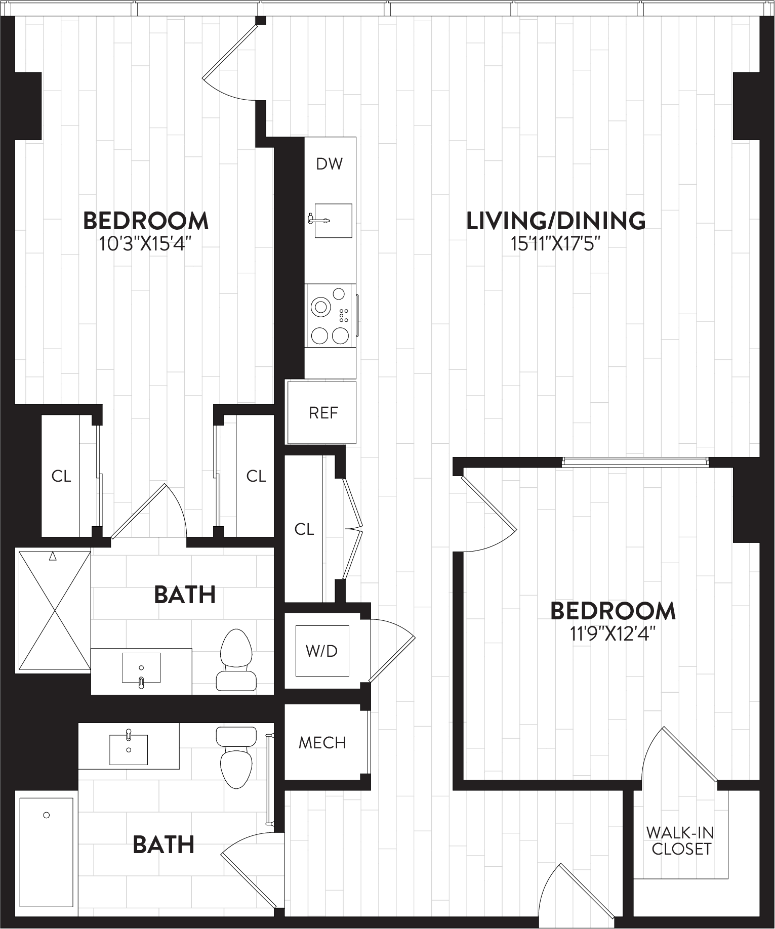 Floor Plan Image of Apartment Apt 1101A