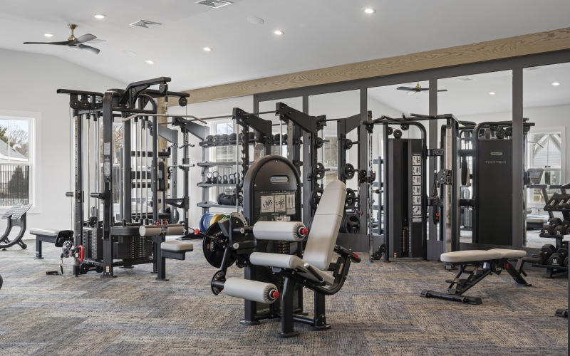 State of the art fitness center with strength training and cardio equipment