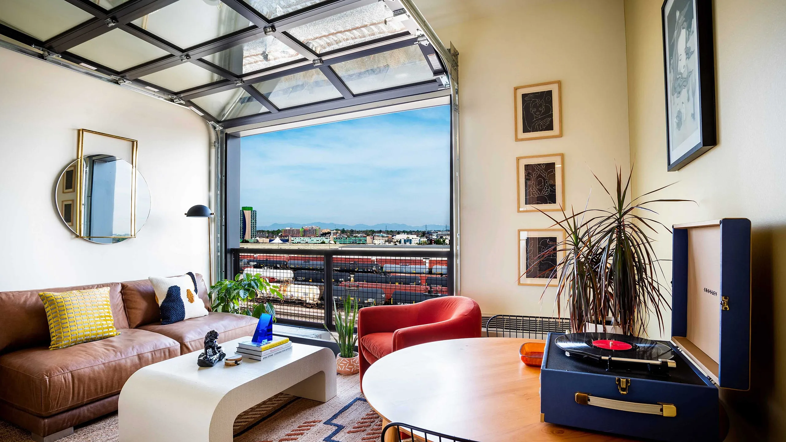 living room with a view