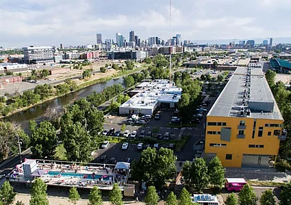 Downtown Denver and TAXI Campus in RiNo