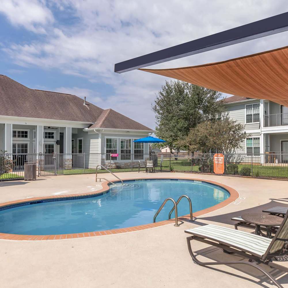 Swimming pool at Point Royale Apartments in Victoria, Texas