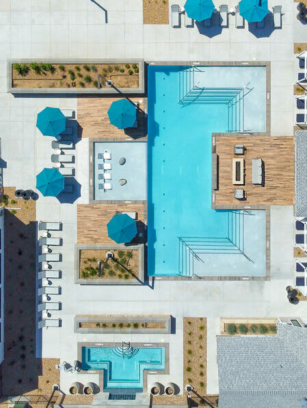 Modern Swimming Pool at Momentum at First Creek, Denver, CO, 80249
