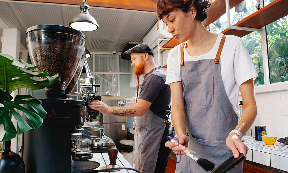 baristas making coffee