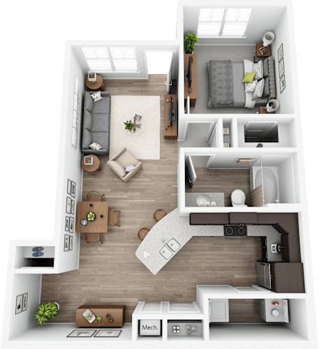 Floor Plan  A1- The Brookley at Retreat at Greystone, Birmingham, AL, 35242