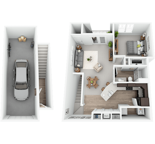 Floor Plan  A4G- The Highland + Garage at Retreat at Greystone, Birmingham