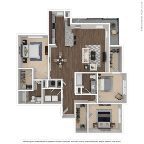 3 bed 2 bath floor plan