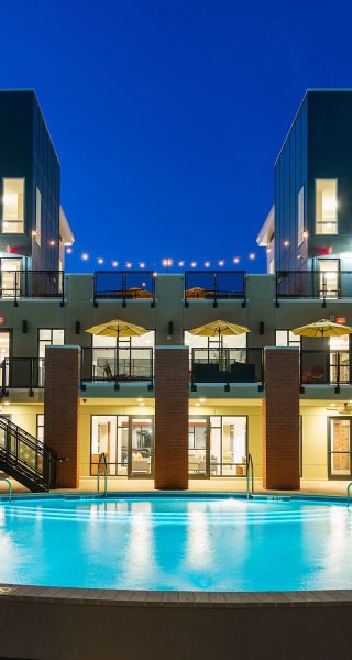 Resort-style pool at Element at Ghent in Norfolk, Virginia