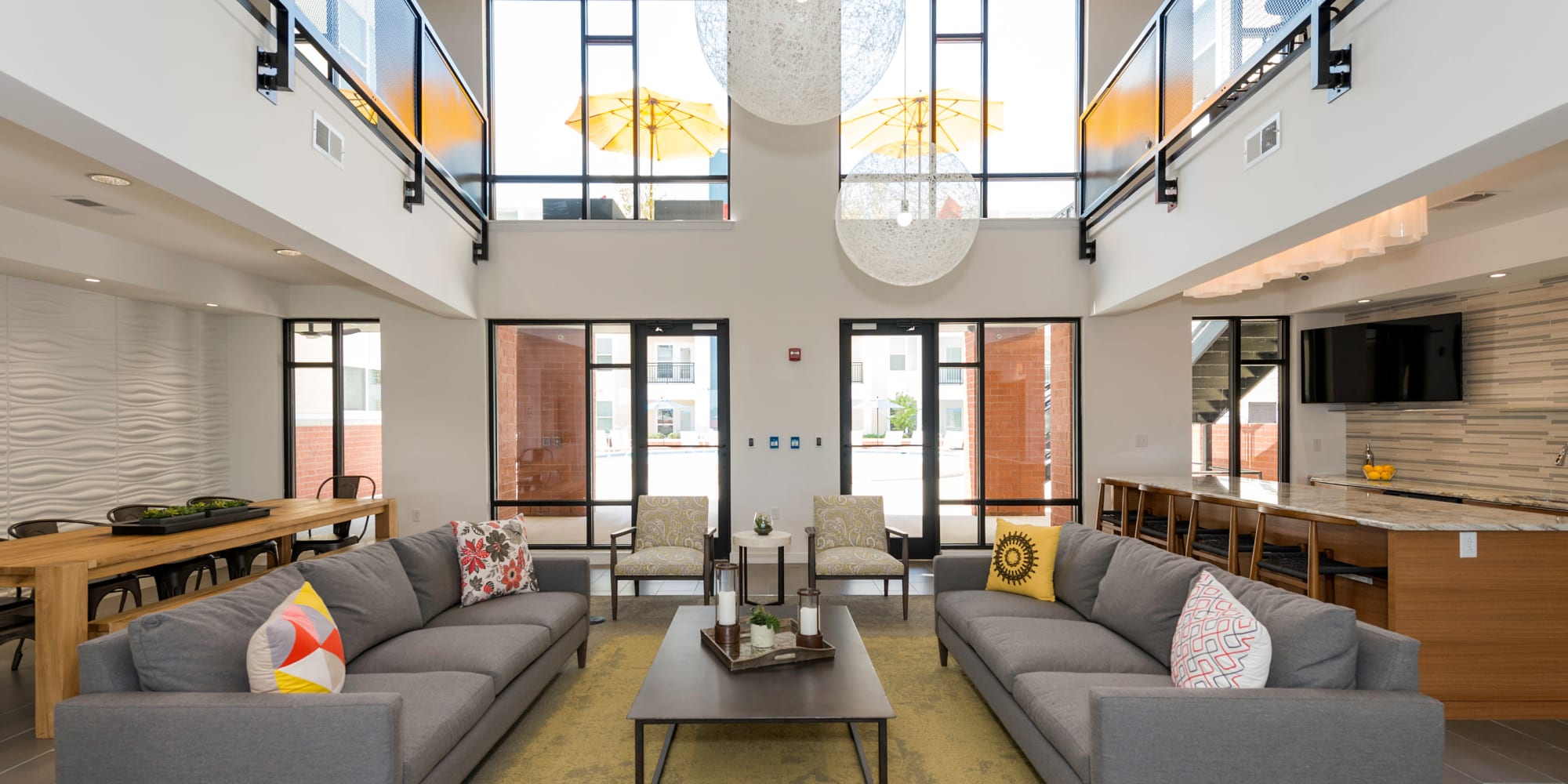 Clubhouse lounge at Element at Ghent in Norfolk, Virginia