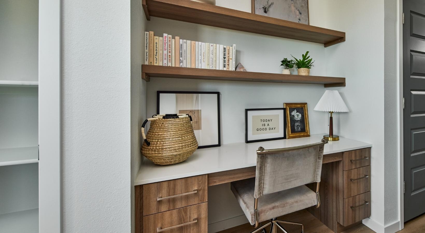 Built-in Desk and Working Space