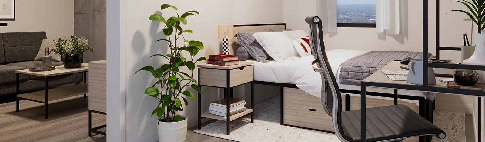 Furnished bedroom