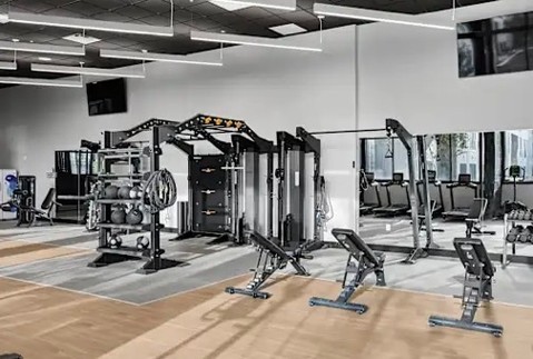 Start strong, stay centered. ✨  Our private fitness studio is designed to bring ease and intention to your routine — with elevated equipment, a calming atmosphere, and the convenience of wellness just steps from home.  At The Chartwell, every detail supports the way you live.  #TheChartwell #MarathonVillage #NashvilleApartments #LuxuryLiving #FitnessStudio #WellnessAtHome #RPMLiving