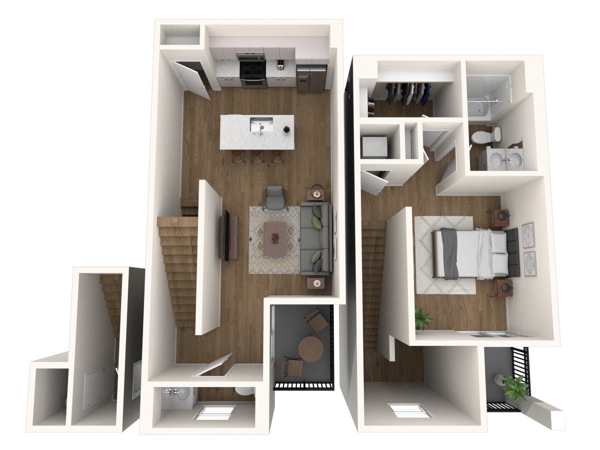 North Ridge Apartments in Las Vegas, Nevada One Bedroom Floor Plan