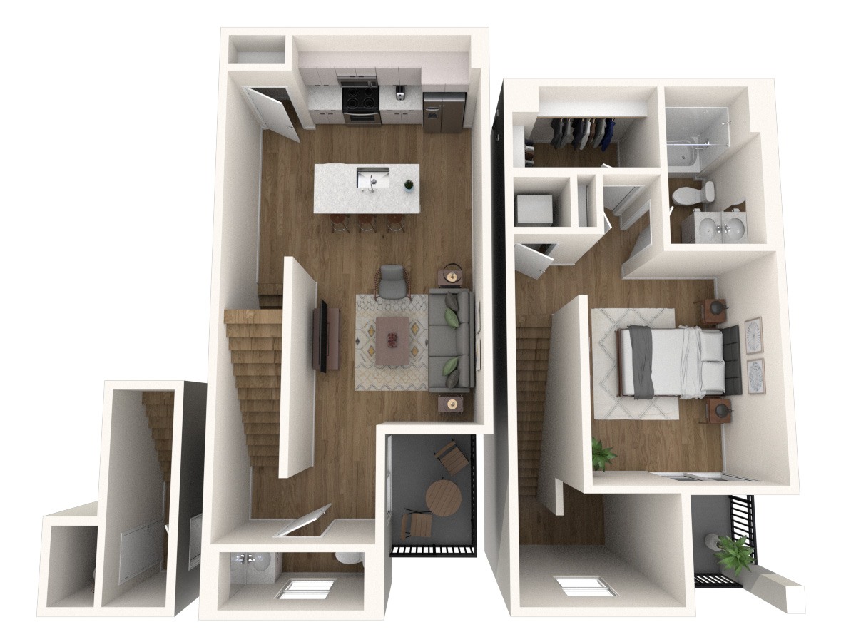 North Ridge Apartments in Las Vegas, Nevada One Bedroom Floor Plan