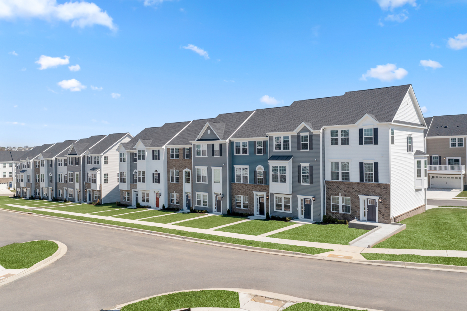 Exterior of townhomes
