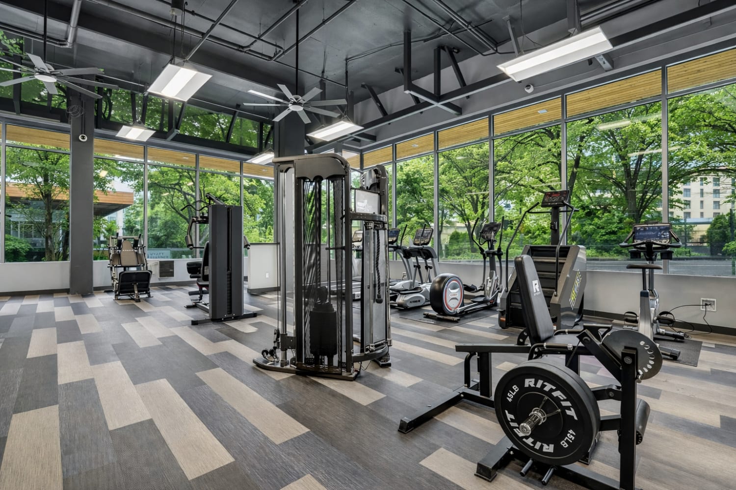 Fitness center at The Union in Portland, Oregon  