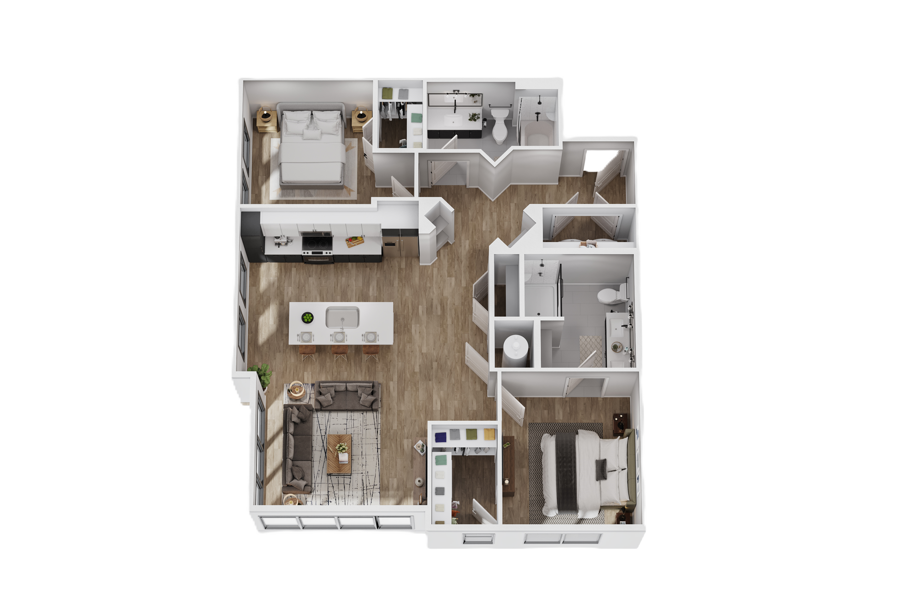 Explore this contemporary floor plan designed for modern living, featuring spacious rooms and stylish interiors.