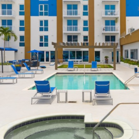 Pool with spa