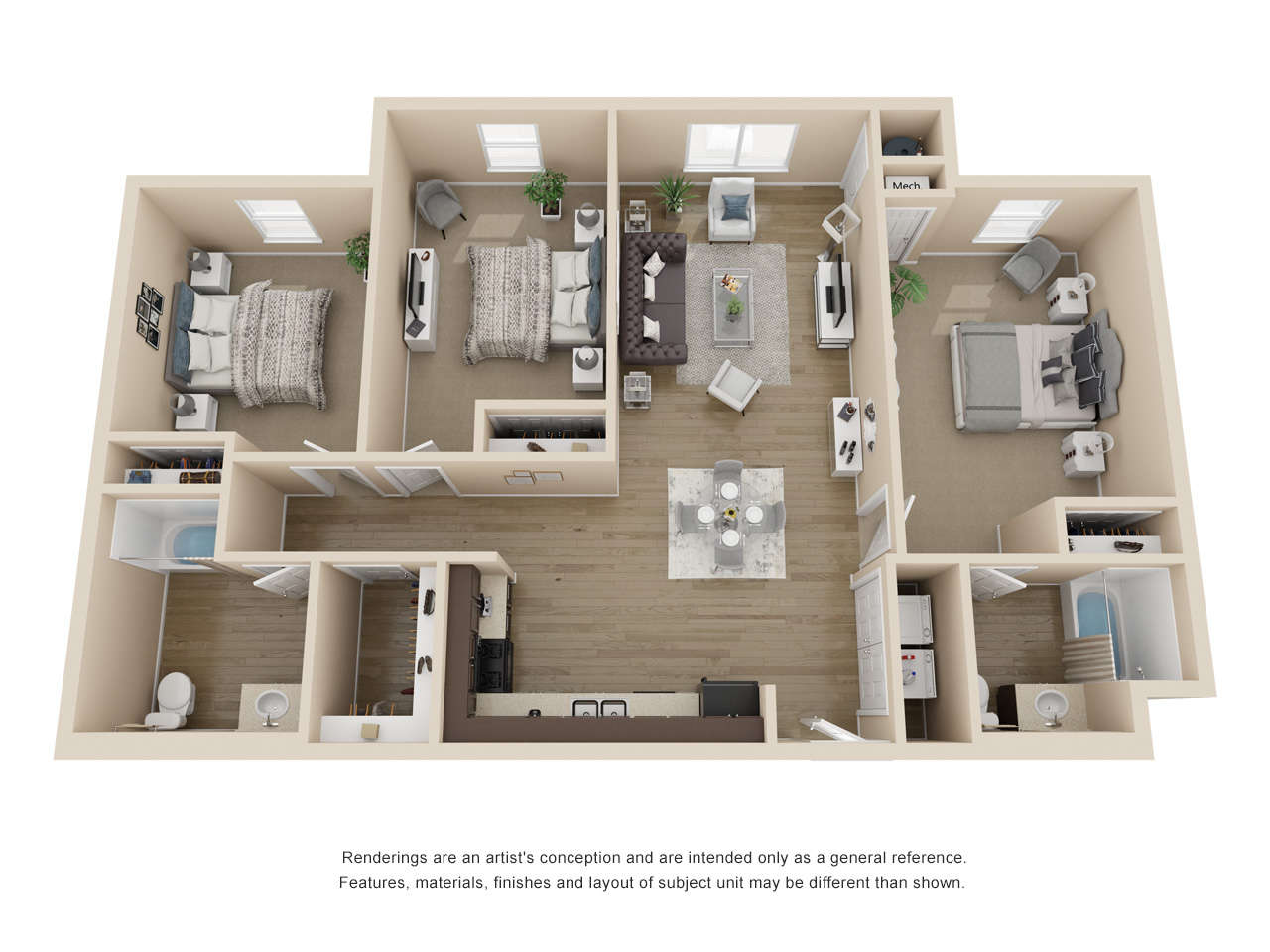 Corridor - 3 Bedroom