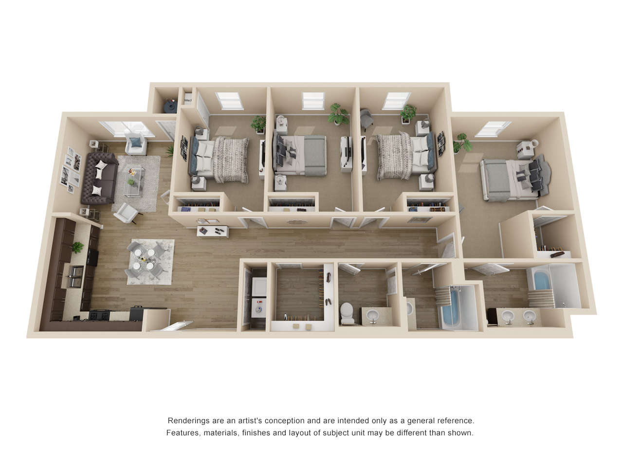 Corridor D1 - 4 Bedroom