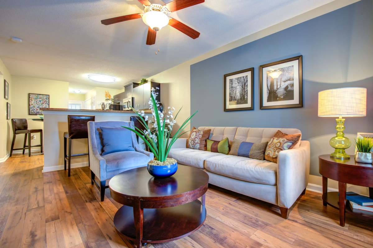 Spacious model apartment at The Grove in Spartanburg, South Carolina