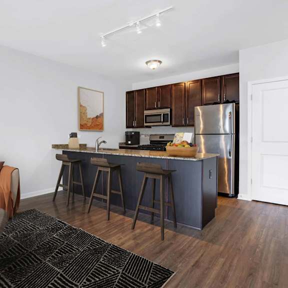 Kitchen And Living Area at Wheaton 121, Wheaton, IL
