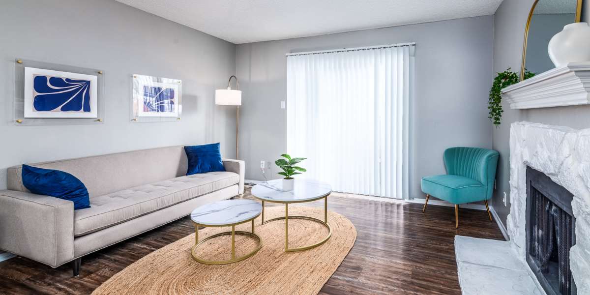 Modern living room at Sagamore Apartments in Benbrook, Texas