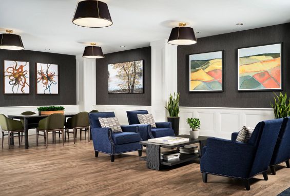 alt="Every floor offers unique social spaces for gathering."