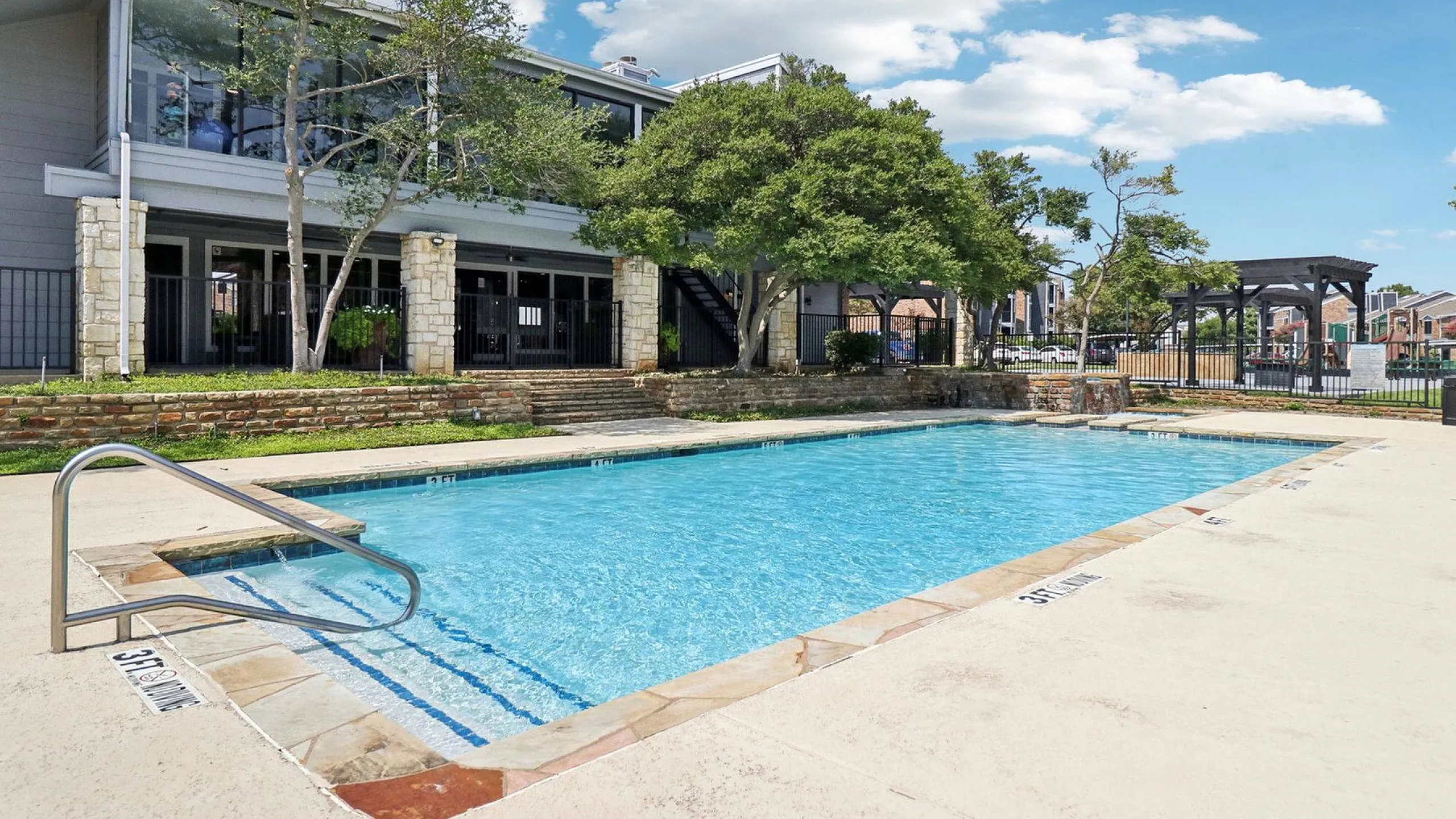 Sparkiling swimming pool