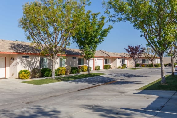 Off street parking and garages at Tyner Ranch Townhomes