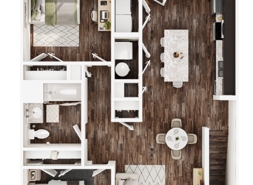 2 BR - 3D Furnished