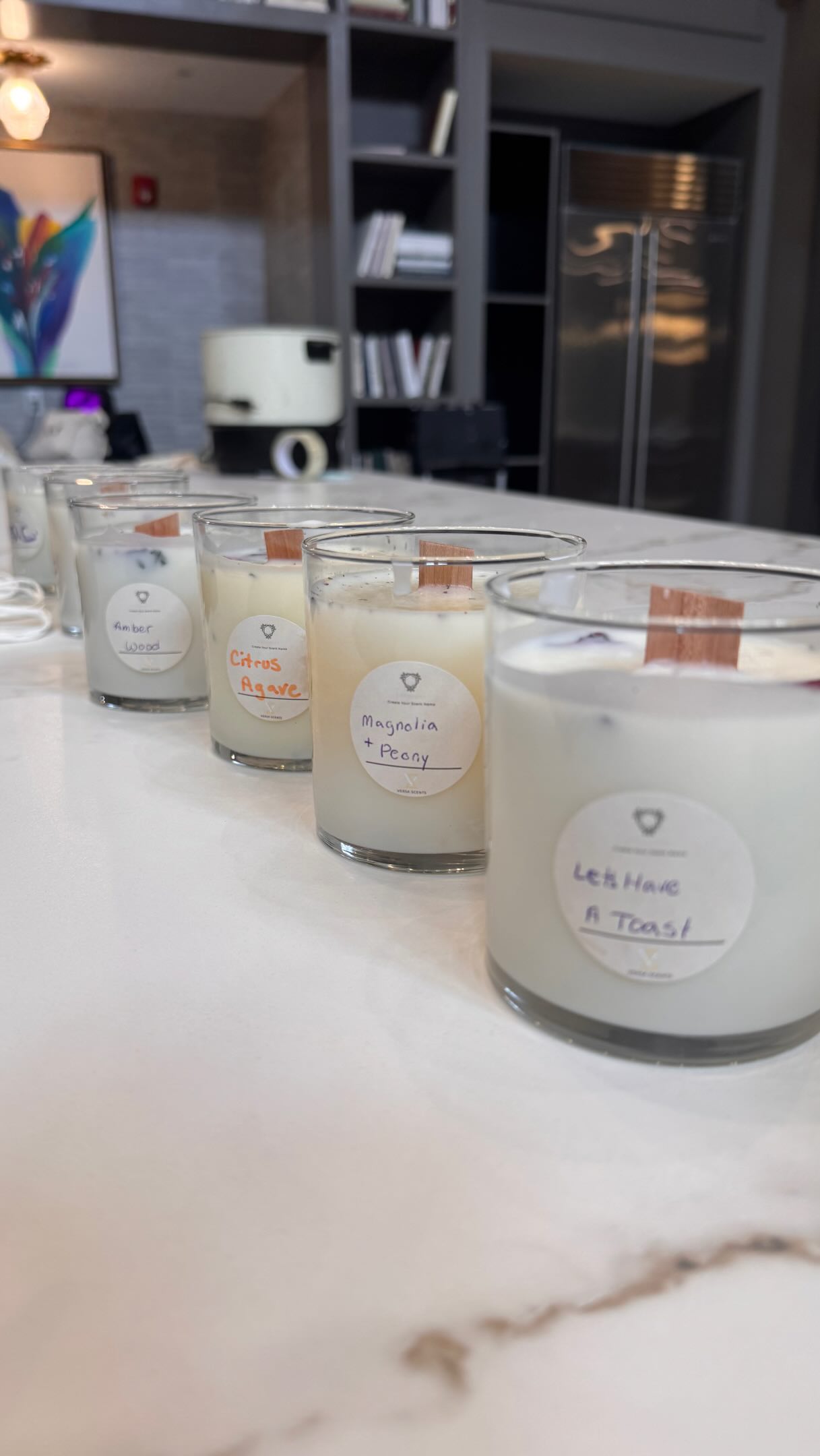 There’s something special about creating something by hand. Even better when you’re surrounded by neighbors who feel like friends. 🕯️#bozzuto #bozzutoliving #livecarraway #candlemaking #scents