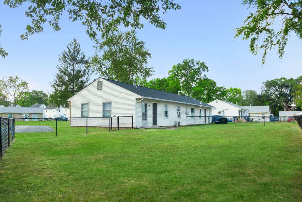 Backyard of The Villas and Estates at Eden of Whitehall in Whitehall, Ohio