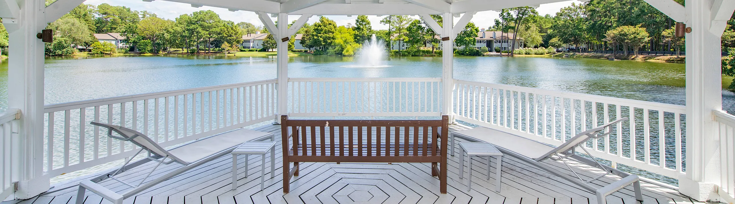 seating in the gazebo