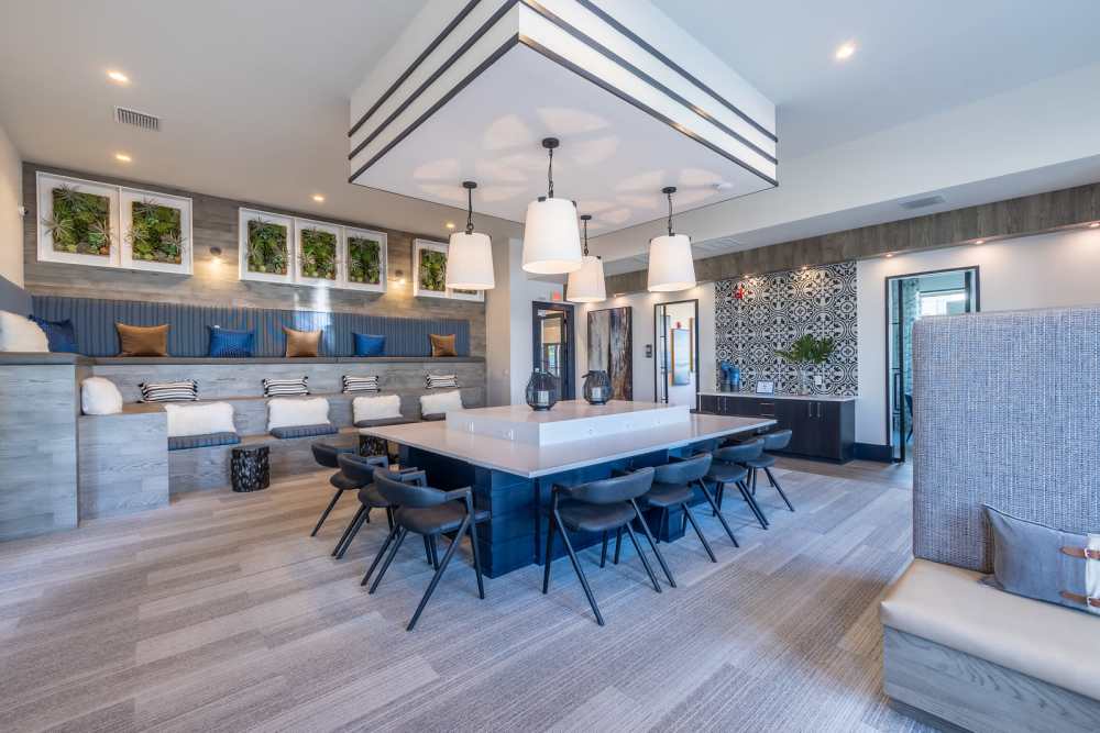 Community seating area at Indigo Champions Ridge in Davenport, Florida