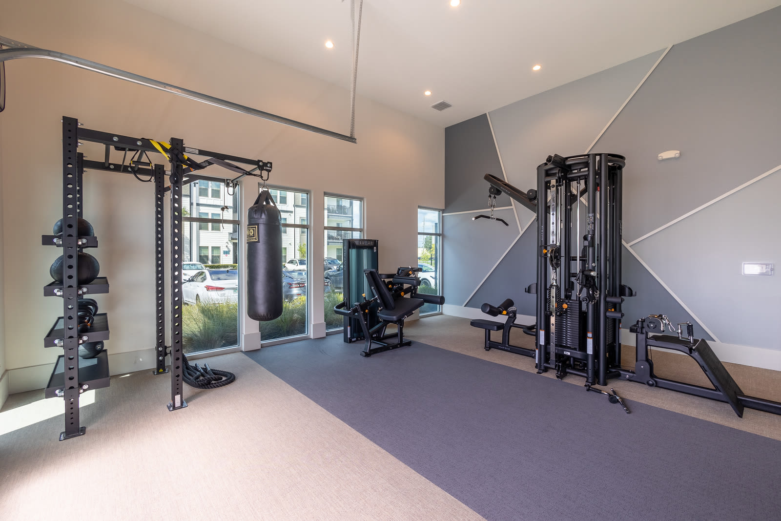 Fitness center at Indigo Champions Ridge in Davenport, Florida