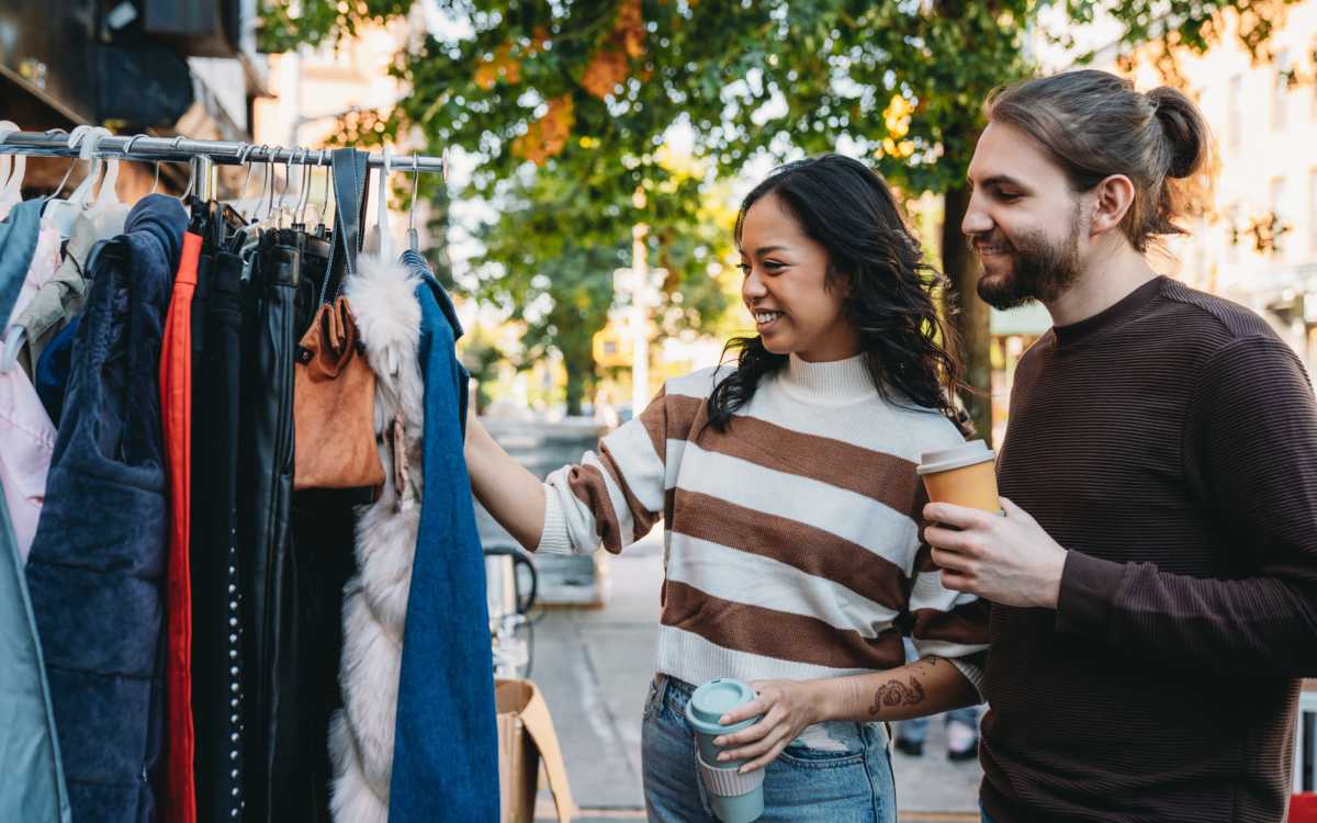 Residents shopping in a nearby boutique at Malloy Bridge in Seagoville, Texas