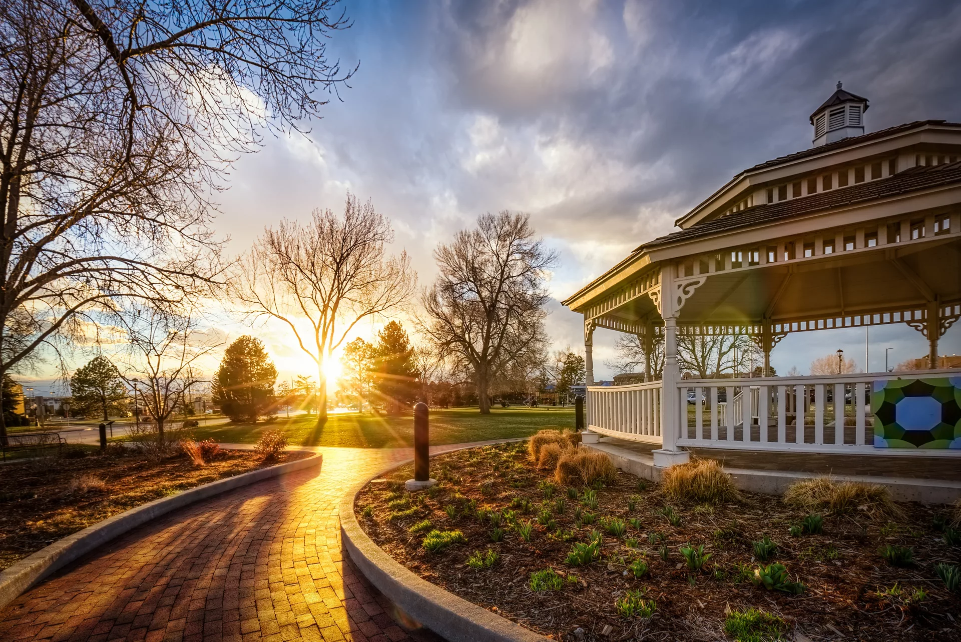 Spring Sunset at O'Brien Park in Parker Colorado