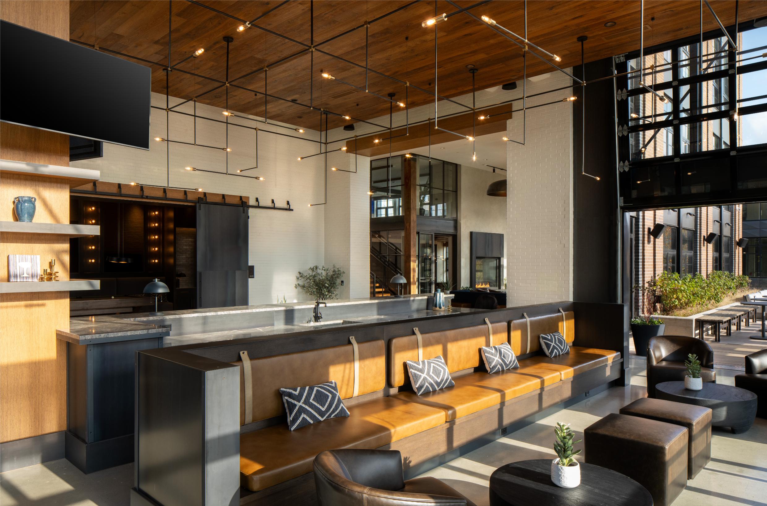 Clubroom bar without people