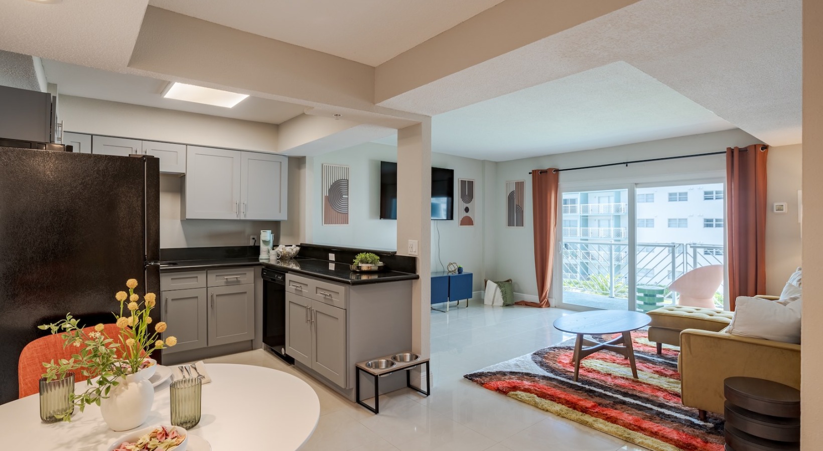 Well-lit kitchen with ample counter space