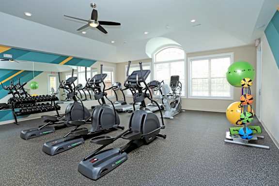 24-hour fitness center with new equipment