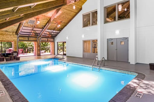 Stratford Wood Apartments and Townhomes in Minnetonka, MN Photo of the indoor swimming pool at our apartments