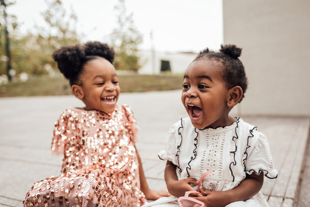 Two children at Creekside Apartment Homes in Fort Worth, Texas
