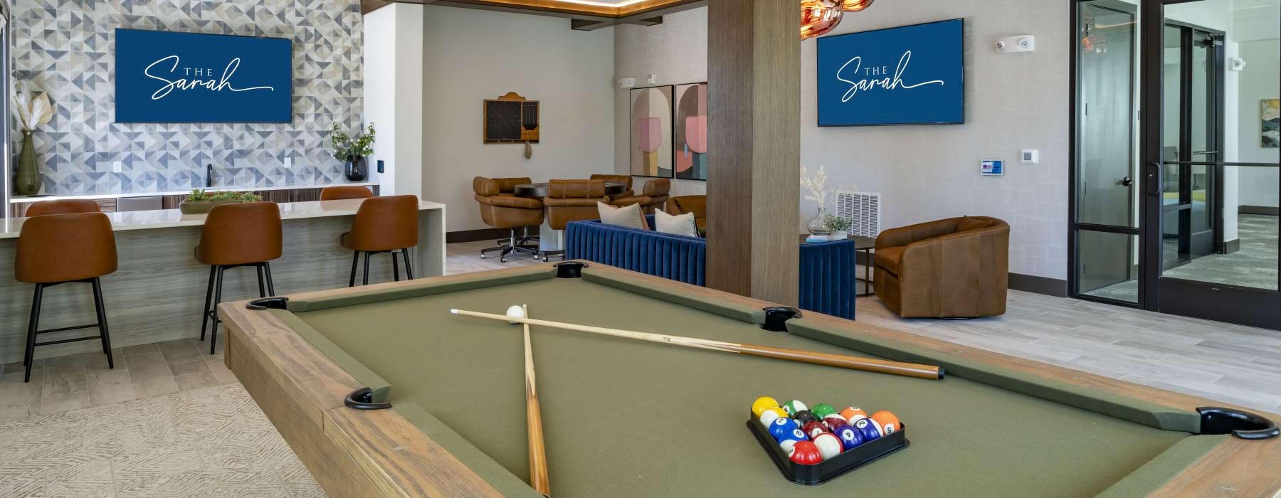 billiards in clubhouse