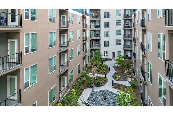 Open Courtyard Area at SevenO2 Main Apartments, Salt Lake City, 84101