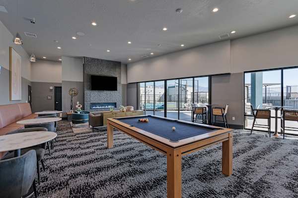 Billiard table at SevenO2 Main Apartments, Salt Lake City, UT, 84101