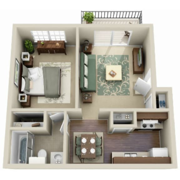 A1 Floor Plan at Channing, Fayetteville