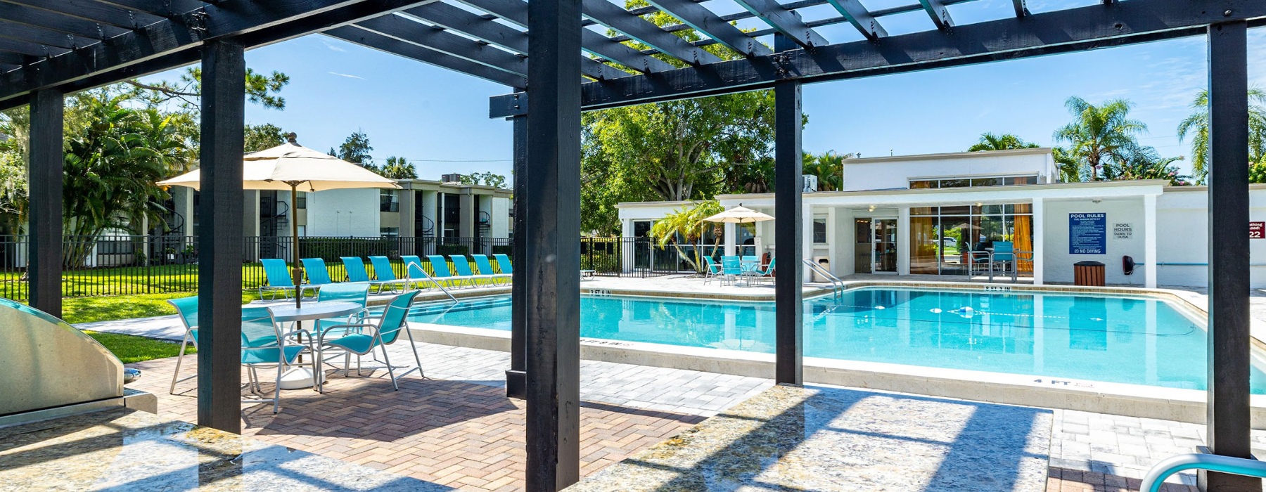 Poolside Grilling Pergola